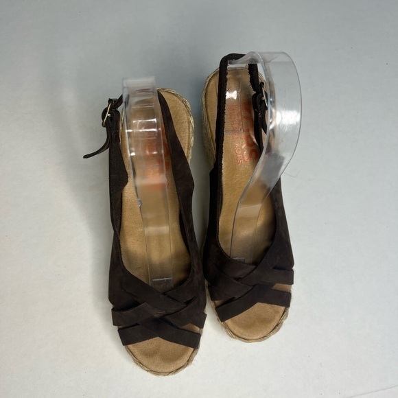 KORS Michael Kors Jute Wrapped Espadrille Wedge Slingback Sandals - Picture 2 of 9
